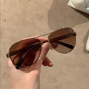 Tory Burch T-Logo Pilot Sunglasses